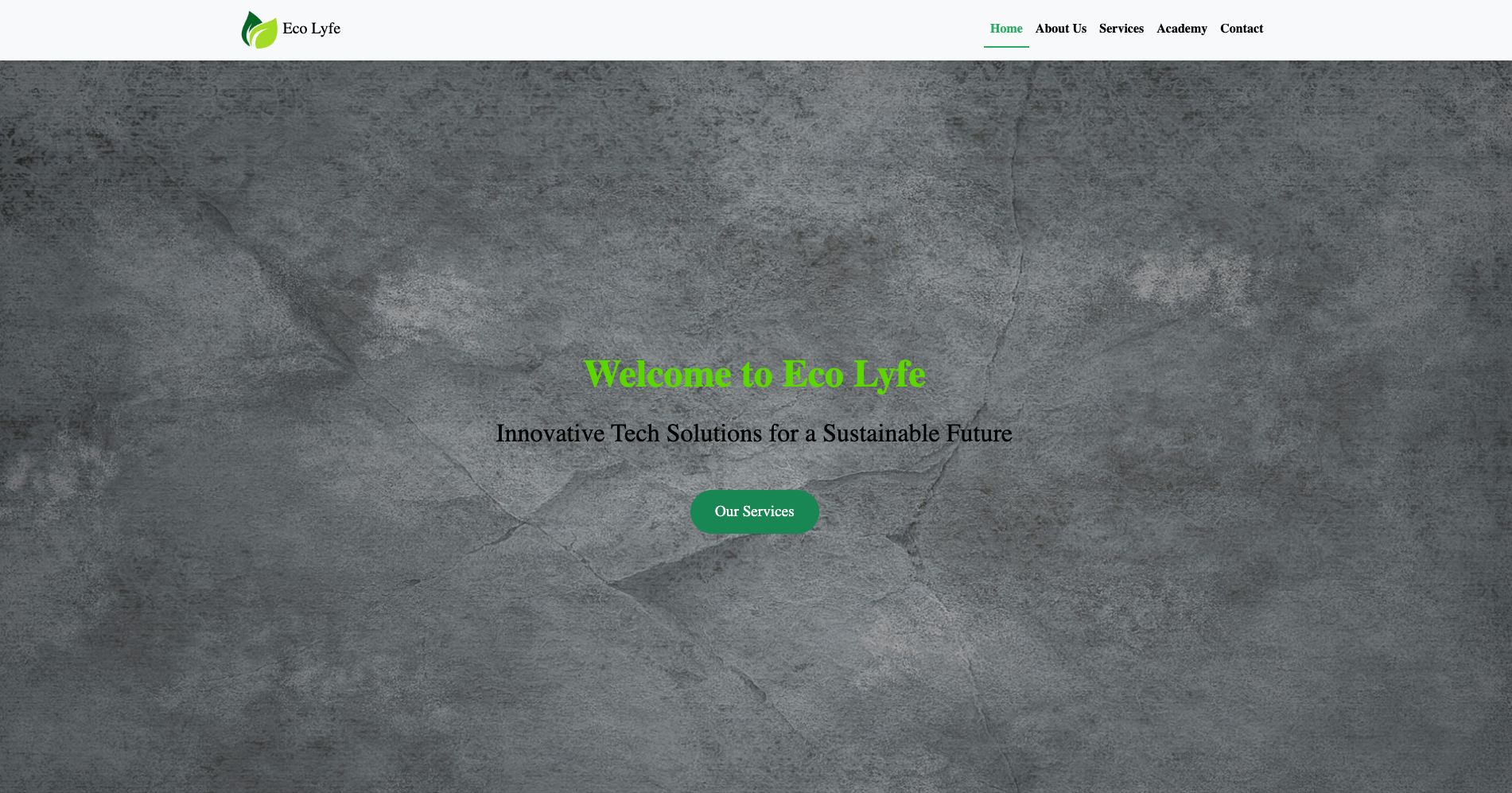 Ecolyfe Startup Website
